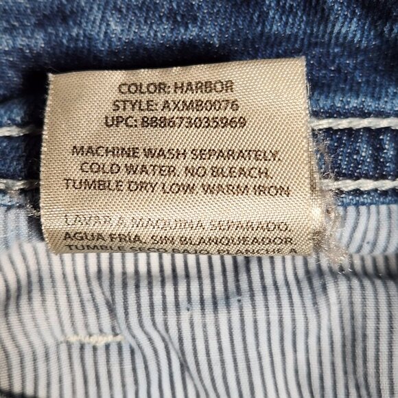 TK Axel Slim Boot Denim Jeans Men's 34x32 Distressed Classic Work Flap Pockets - Picture 4 of 10